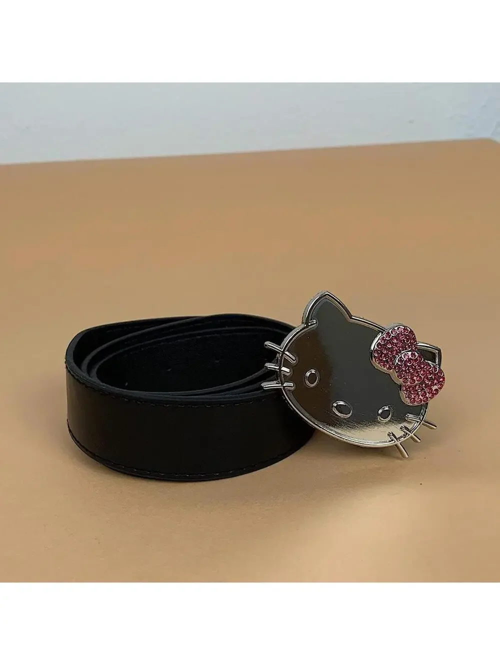 Y2K Black Pink Hello Kitty Belt